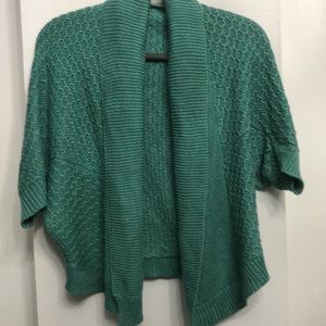 Zara Knit Green Open Cardigan Medium